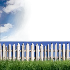 White Fence With Blue Sky Background PNG 63 PNG