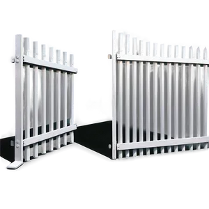 White Fence With Gate Open PNG Exs54 PNG