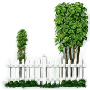 White Fence With Lattice PNG Rhp