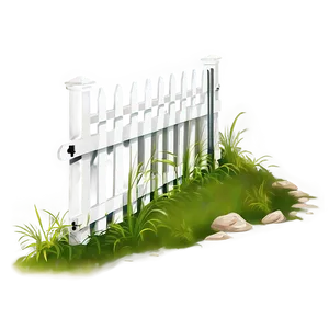 White Fence With Pathway PNG Rns9 PNG