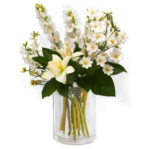 White Floral Arrangement PNG 99