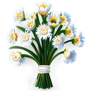 White Flower Bouquet PNG 05242024
