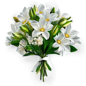 White Flower Bouquet PNG Uqb97