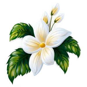 White Flower Clipart PNG 05242024