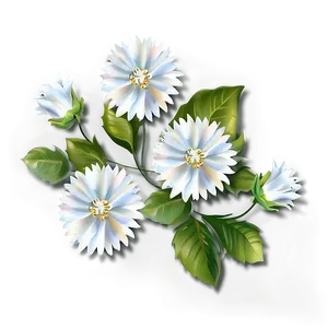 White Flower Decoration PNG Djg77 PNG