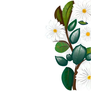 White Flower Drawing PNG Crs PNG