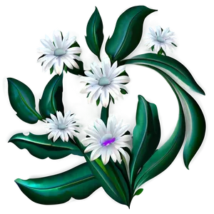 White Flower Pattern PNG Vem PNG