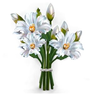 White Flowers Bouquet Png Hxh44 PNG image