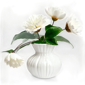 White Flowers In Vase Png 05242024 PNG image