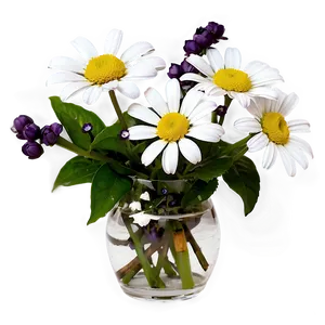 White Flowers In Vase Png Qbi PNG image