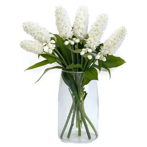 White Flowers In Vase PNG Ucp10