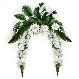 White Flowers Wedding Decor Png 83 PNG image