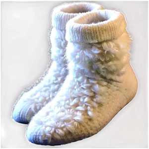 White Fluffy Socks PNG 77