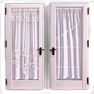 White French Door Curtains PNG 25
