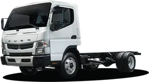 White Fuso Truck Cab Chassis PNG