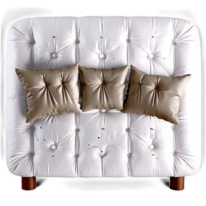 White Futon Bed PNG 06132024
