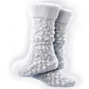 White Fuzzy Socks PNG 06272024 PNG