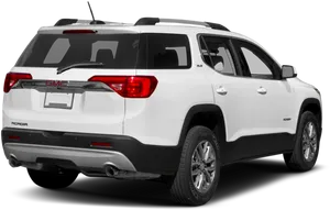 White G M C Acadia Rear View PNG image