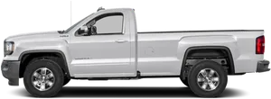 White G M C Pickup Truck Side View PNG image