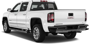 White G M C Sierra Truck Profile View PNG image