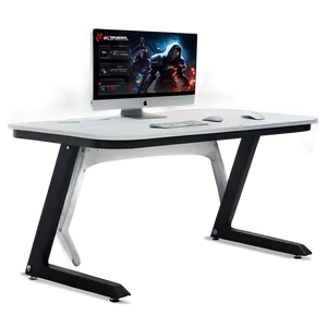 White Gaming Desk Png Flx PNG image