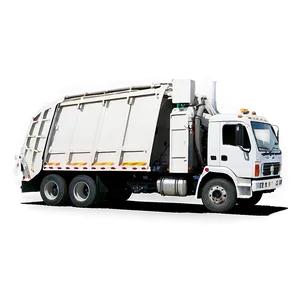 White Garbage Truck PNG 13