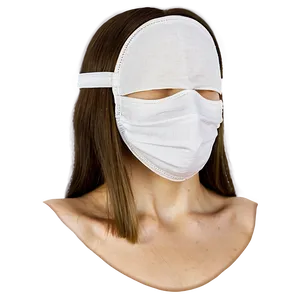 White Gauze Mask PNG 06272024