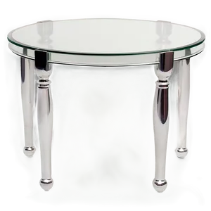 White Glass Table PNG 35