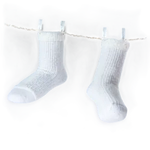 White Glitter Socks PNG Uen