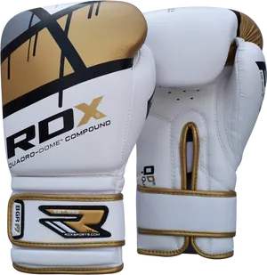 White Gold Boxing Gloves PNG image