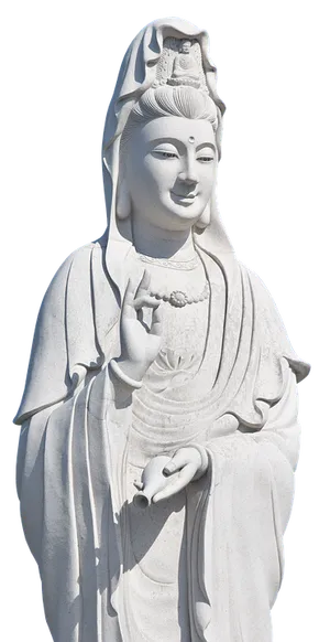 White Guan Yin Statue PNG image