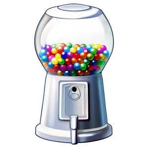 White Gumball Machine PNG Yqh