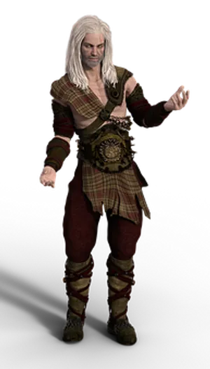 White Haired Fantasy Character Gesture