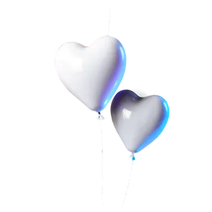 White Heart Balloon PNG 80