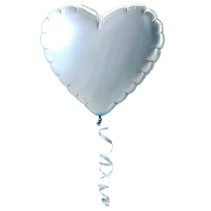 White Heart Balloon PNG Hci3
