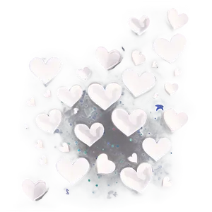White Heart Confetti Png 05232024 PNG image