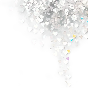 White Heart Confetti Png 61 PNG image