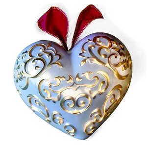 White Heart Decoration Png 05232024 PNG image