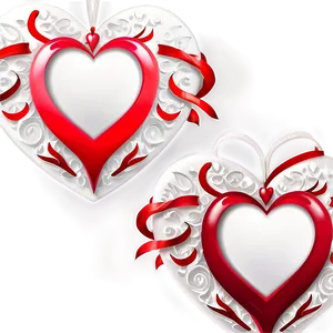 White Heart Decoration Png 05232024 PNG image