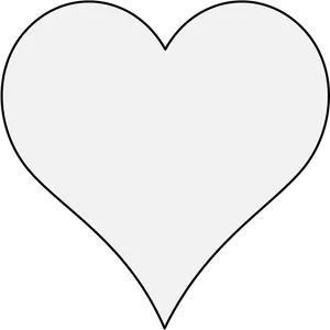 White Heart Icon Simple Graphic PNG image