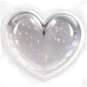 White Heart In Glass Png 05232024 PNG image