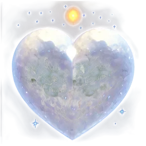 White Heart In Space Png 1 PNG image