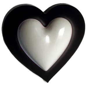 White Heart On Black Background Png Ngu PNG image