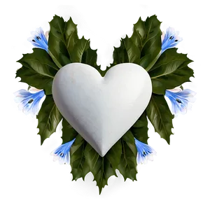 White Heart With Flowers Png Rks53 PNG image