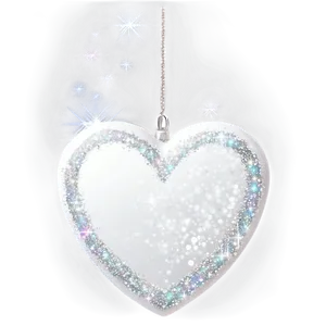 White Heart With Glitter Png 11 PNG image