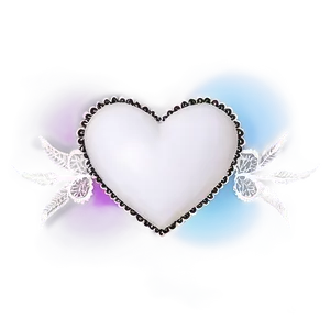 White Heart With Lace Png Dpn69 PNG image