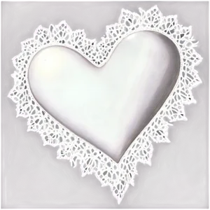 White Heart With Lace Png Qnj PNG image