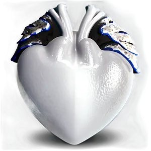 White Heart With Shadow Png Gxl83 PNG image