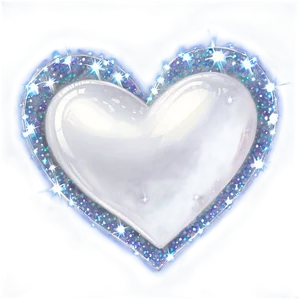 White Heart With Sparkles PNG Cvi PNG