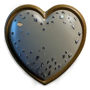 White Heart With Stars Png Dej PNG image